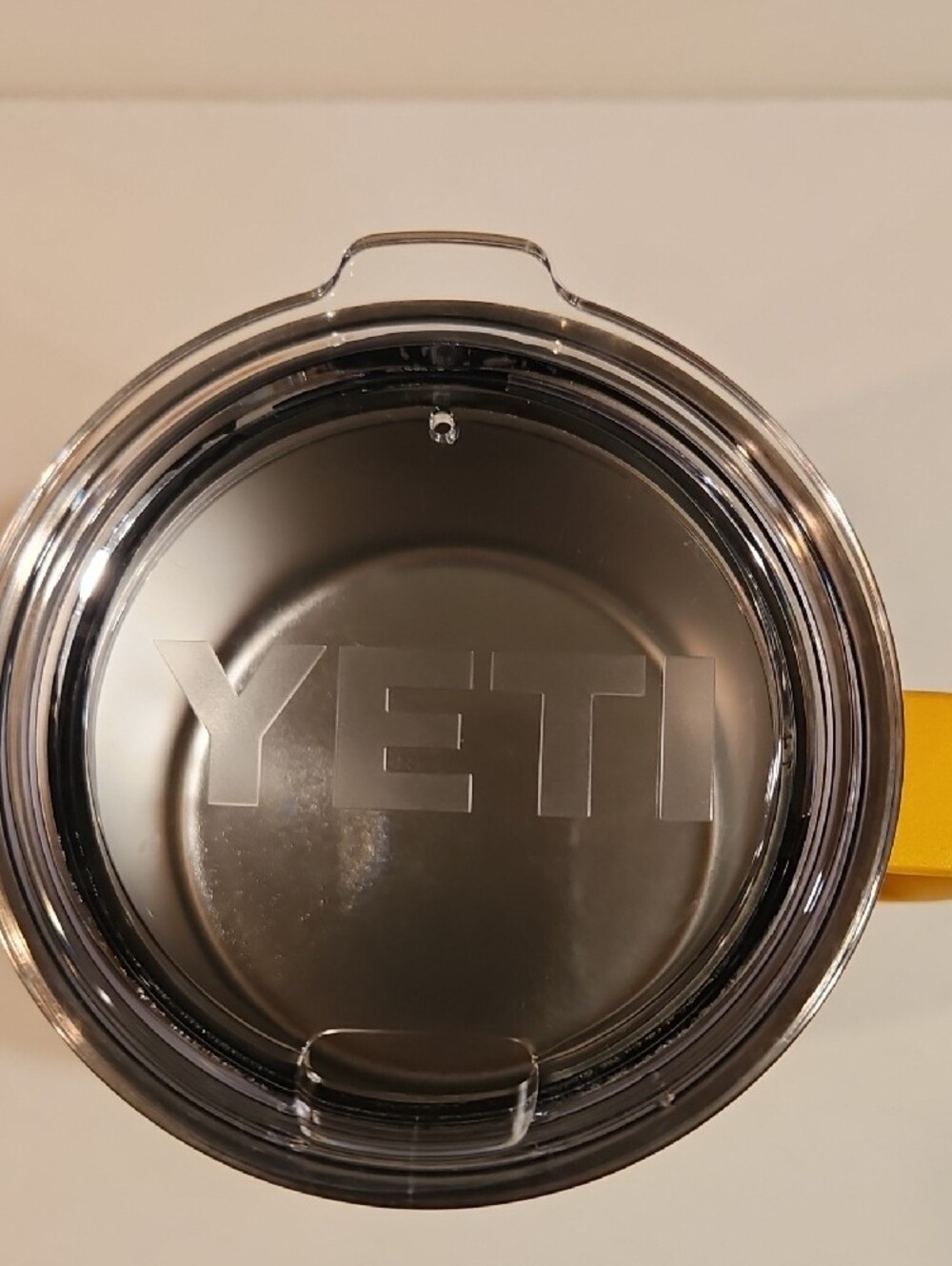 Yeti 14 Oz. Yellow Insulated Travel Mug with Handle and Clear Lid - Picture 3 of 5